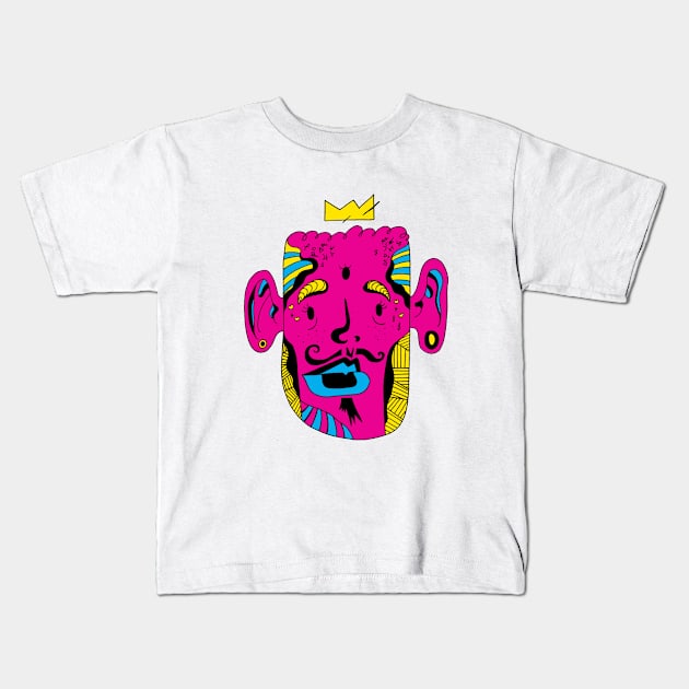 CMYK  Strange King Pierre Kids T-Shirt by kenallouis